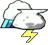 Chance Showers And Thunderstorms then Partly Cloudy